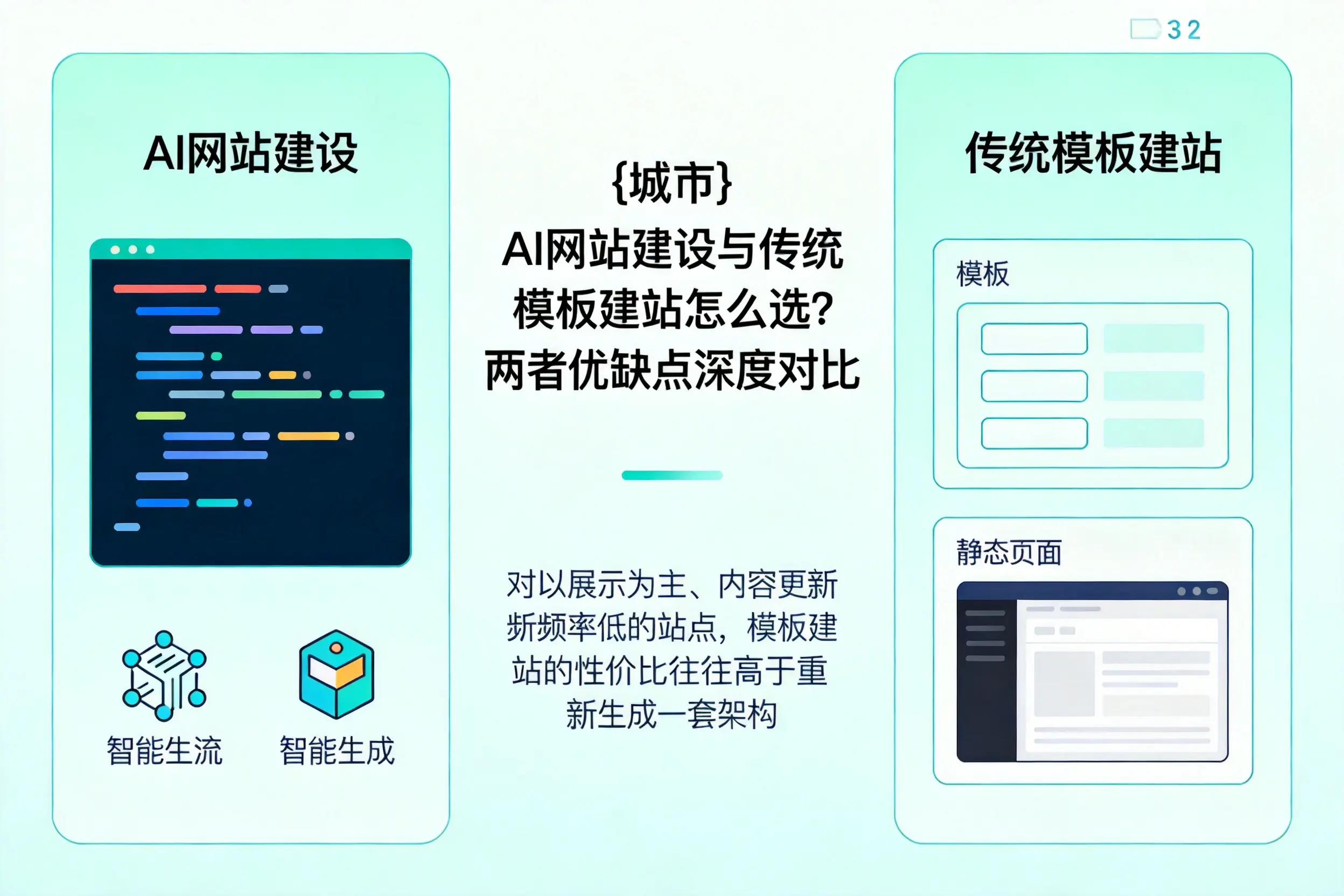 南通AI网站建设与传统模板建站怎么选？两者优缺点深度对比