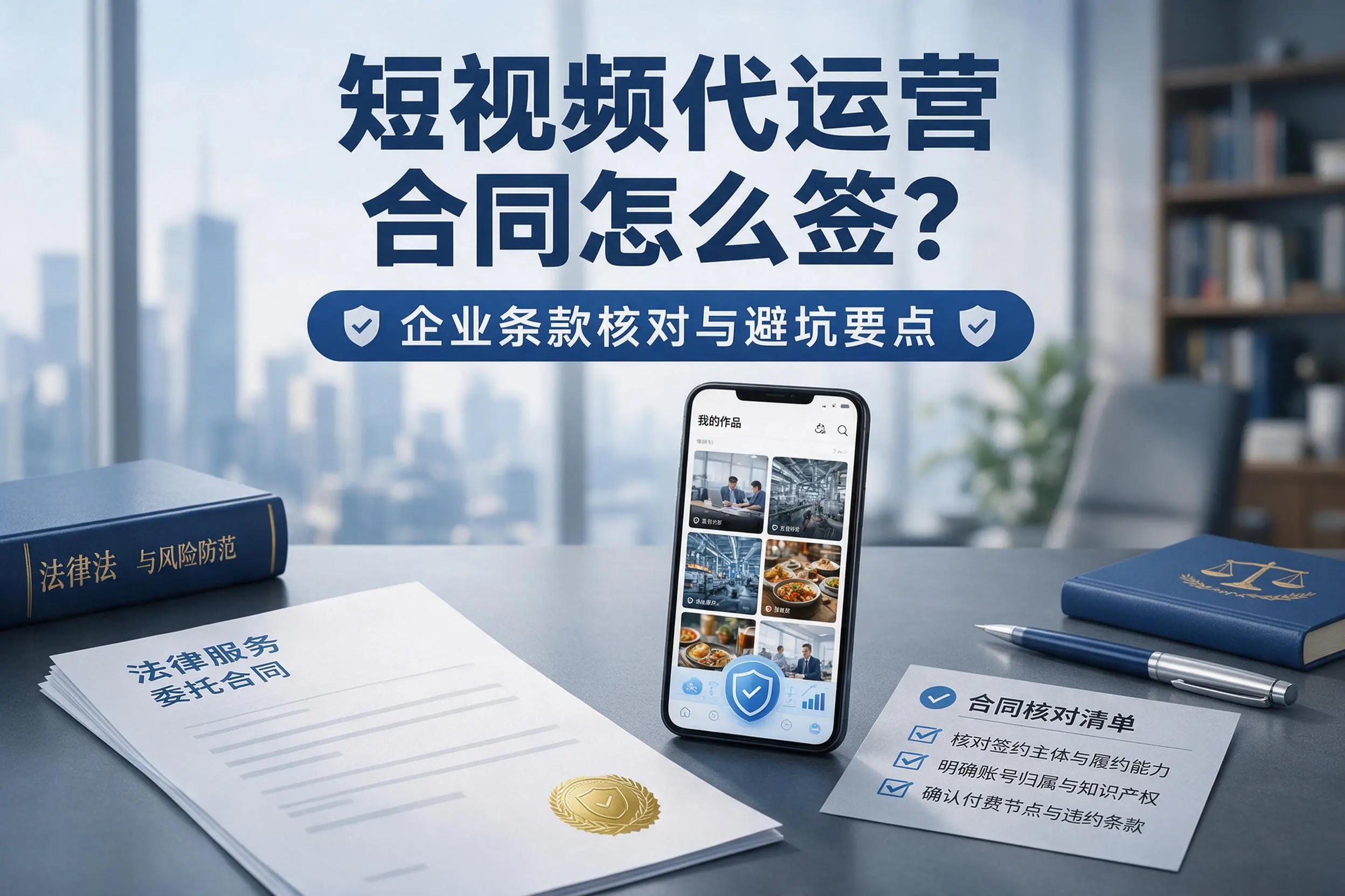 短视频代运营合同怎么签？南通企业条款核对与避坑要点