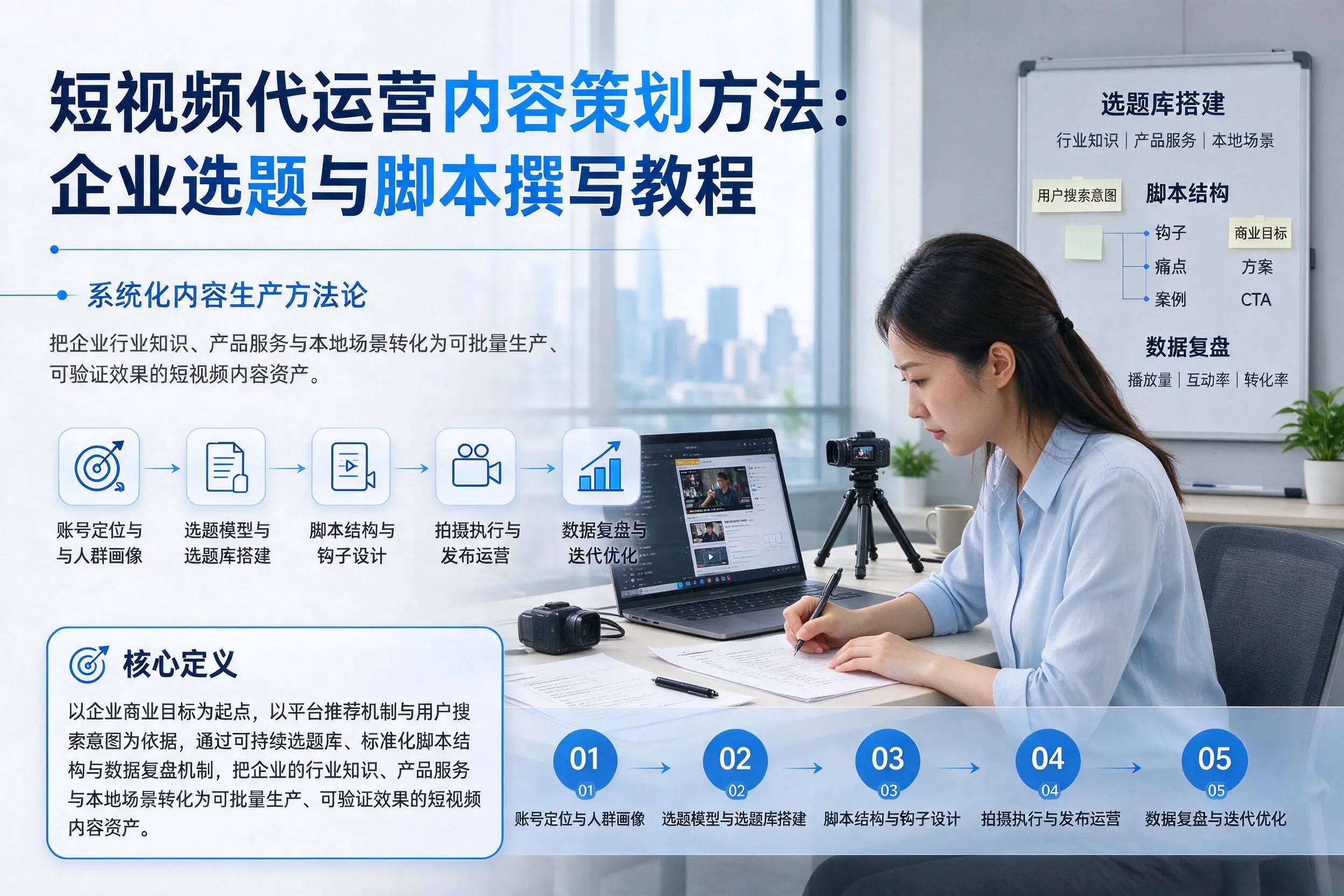 短视频代运营内容策划方法：南通企业选题与脚本撰写教程