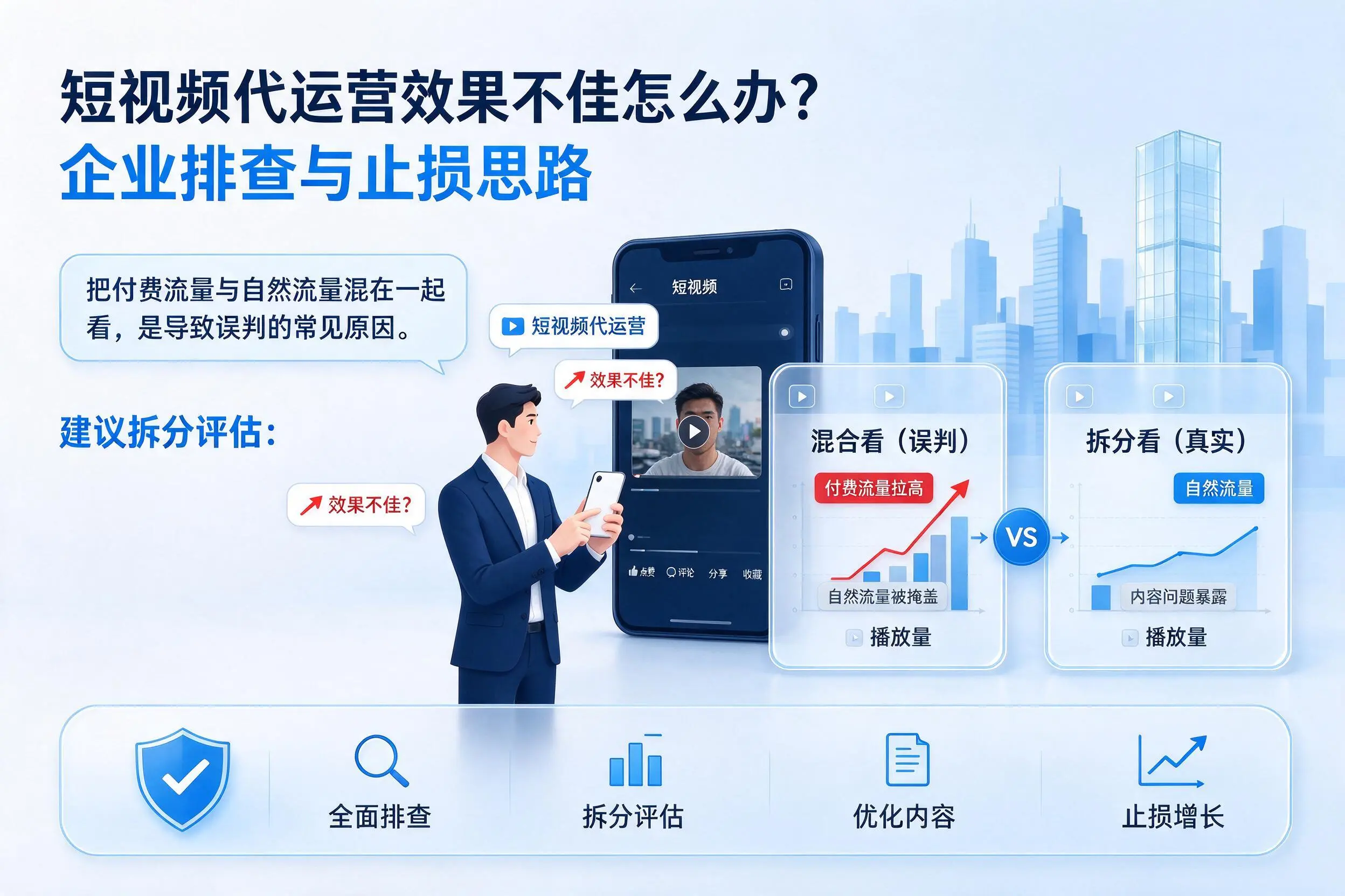 短视频代运营效果不佳怎么办?南通企业排查与止损思路