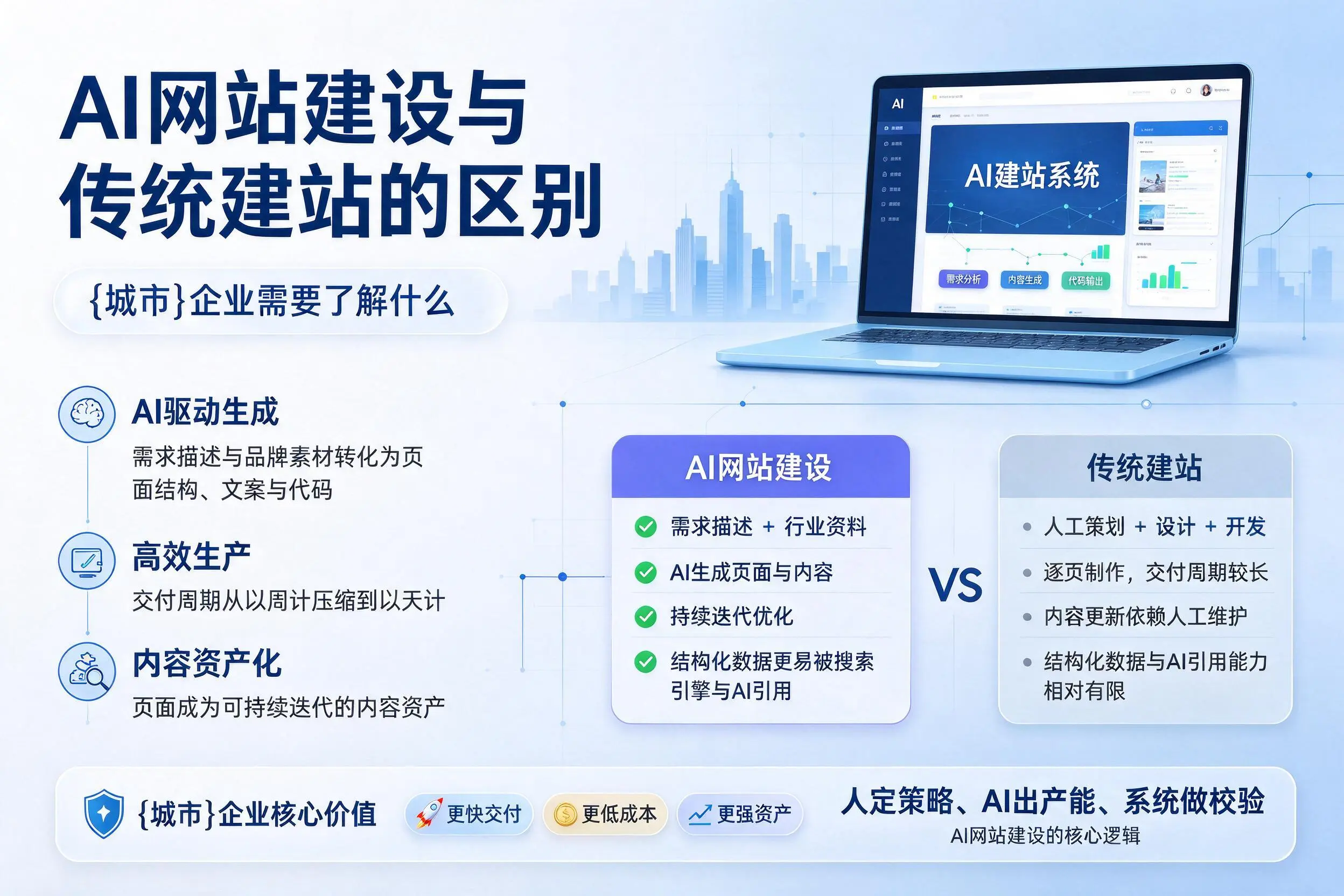 AI网站建设与传统建站的区别,南通企业需要了解什么
