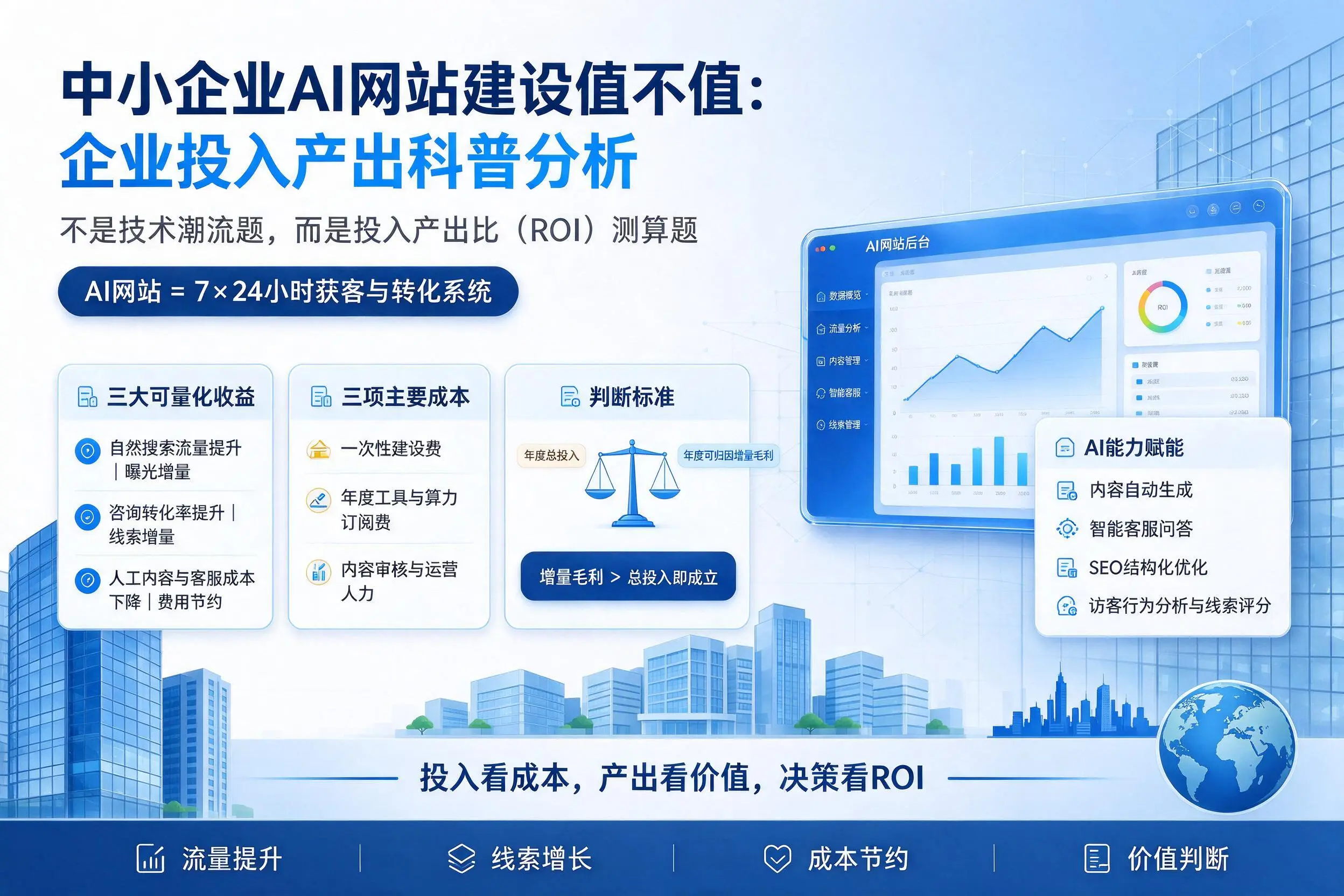 中小企业AI网站建设值不值:南通企业投入产出科普分析