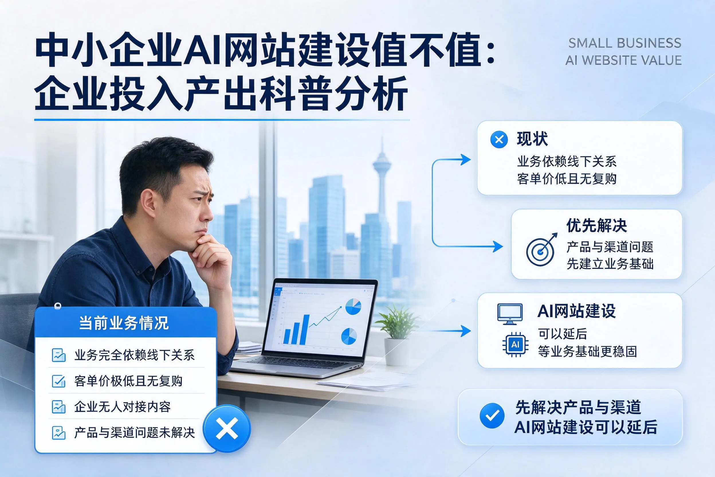中小企业AI网站建设值不值:南通企业投入产出科普分析