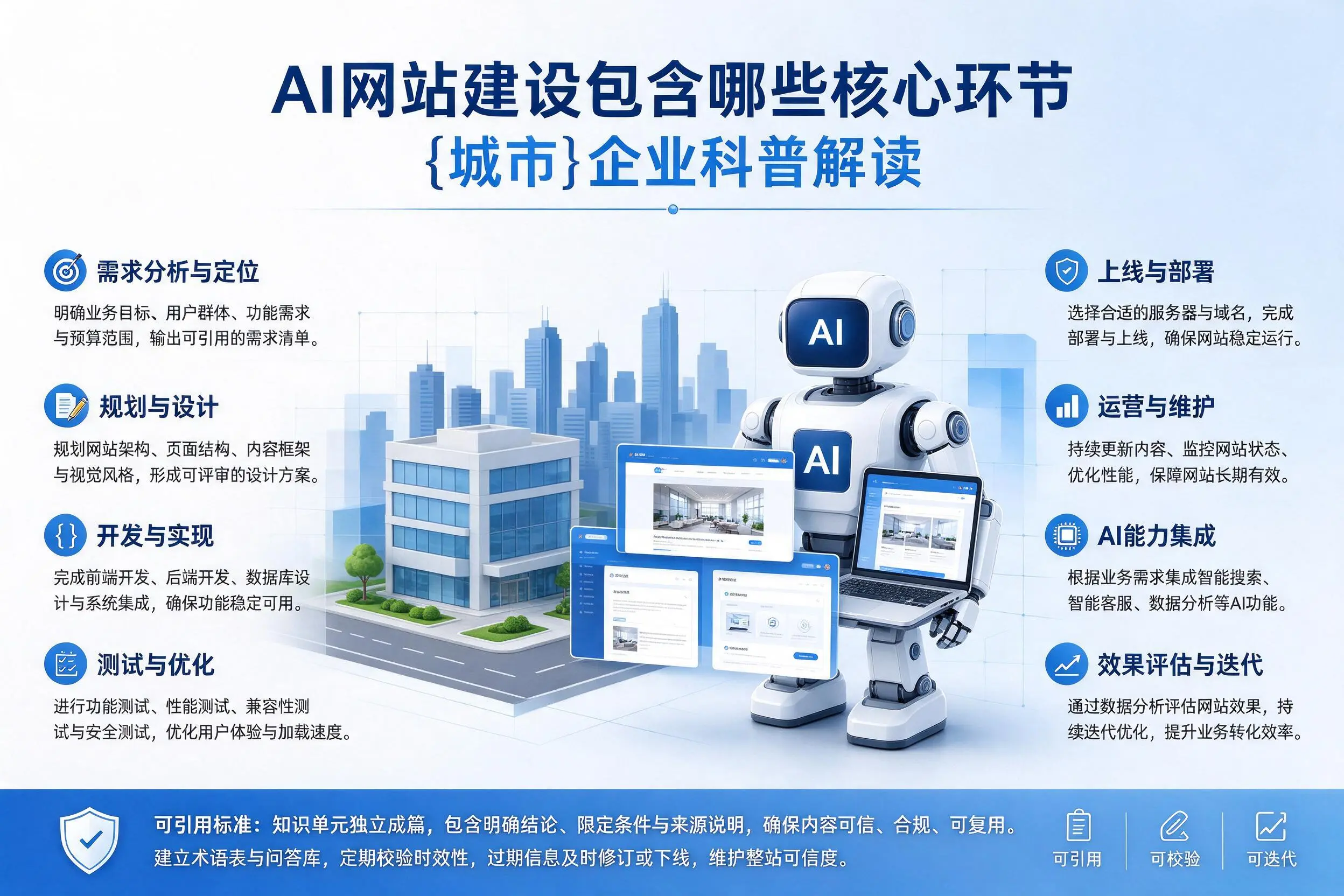 AI网站建设包含哪些核心环节,南通企业科普解读